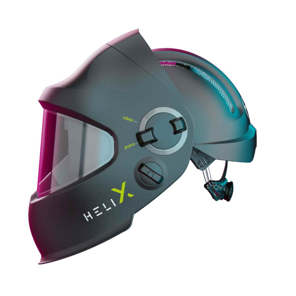Cagoule de soudure OPTREL HELIX 2.5, avec casque de sécurité.