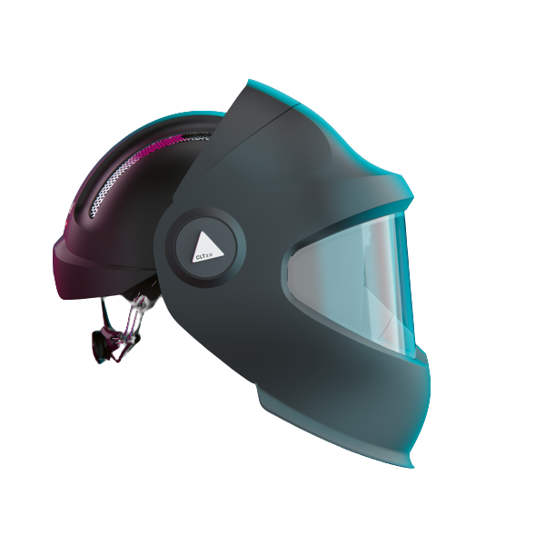 Cagoule de soudure OPTREL HELIX CLT, avec casque de sécurité.
