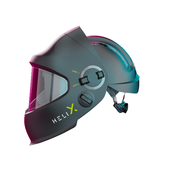 Cagoule de soudure OPTREL HELIX CLT, avec casque de sécurité.