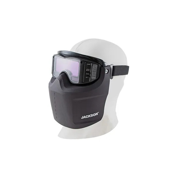 Rebel welding mask with auto-darkening filter and fireproof hood (kit)