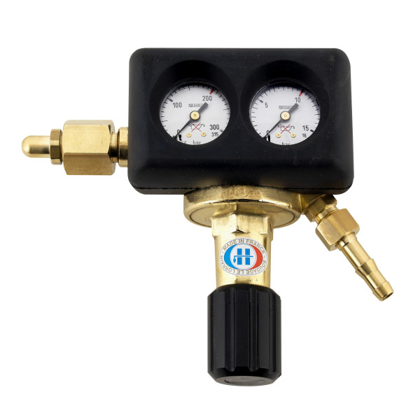 Détendeur blindé pour bouteille azote. Pression sortie max. 10 bar