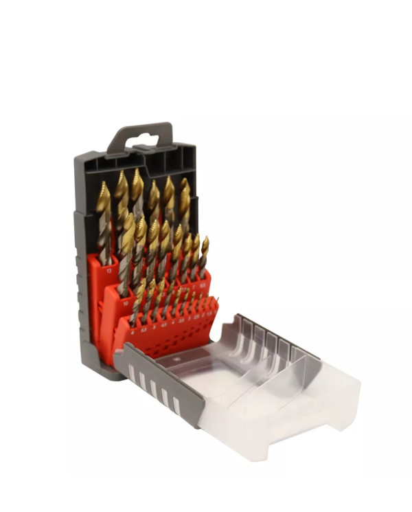 25 PCS HSS-TiN Drill Bit Set DIN 338 FK-STEP Ø1-13 x 0.50 mm