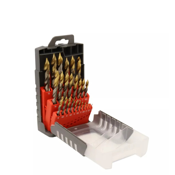 COFFRET 25 PCS HSS-TiN DIN 338 FK-STEP Ø1-13 x 0,50 mm