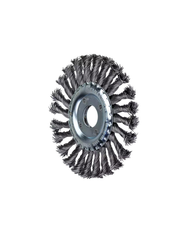 Twisted Knot Flat Brush RBG Ø125x12x22.2 mm, Steel Wire Ø0.50 mm