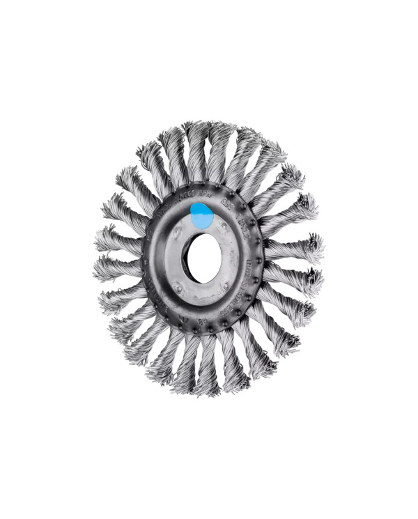 Flat Brushes with Twisted Stainless Steel Wire Ø0.50, Diameter 125 mm