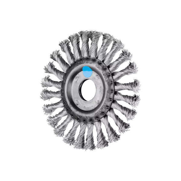 Flat Brushes with Twisted Stainless Steel Wire Ø0.50, Diameter 125 mm