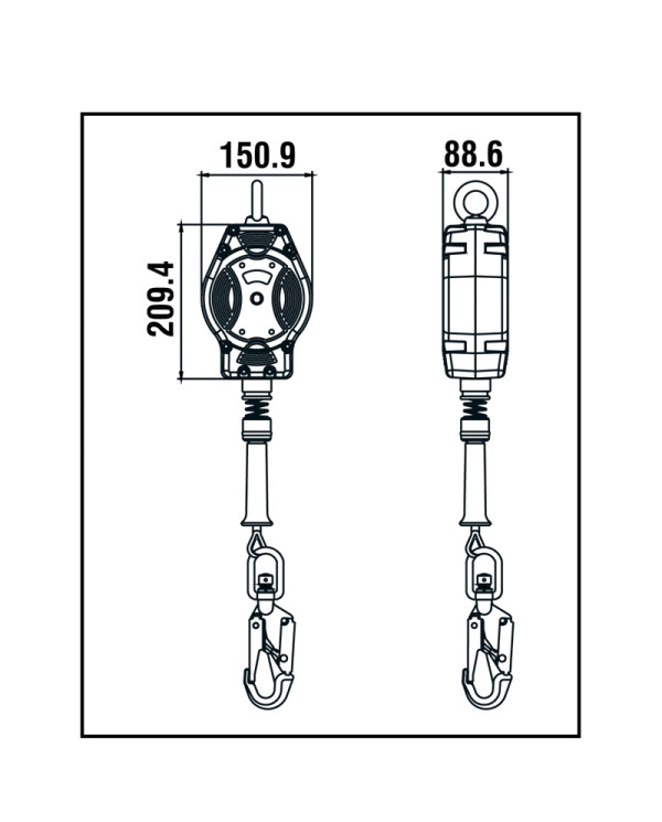 HELIXON-S 7 m Self-Retracting Fall Arrester | Safety and Reliability