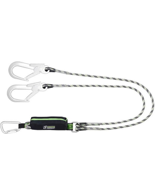 CURIOSITY-S - Y-Shaped Braided Rope Lanyard with Energy Absorber, 1.50 m