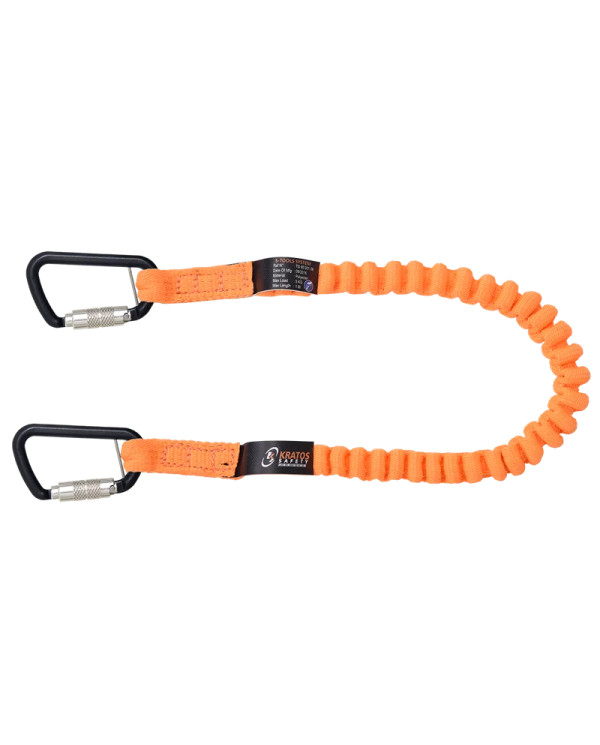 Elastic Tool Lanyard with Integrated Connectors