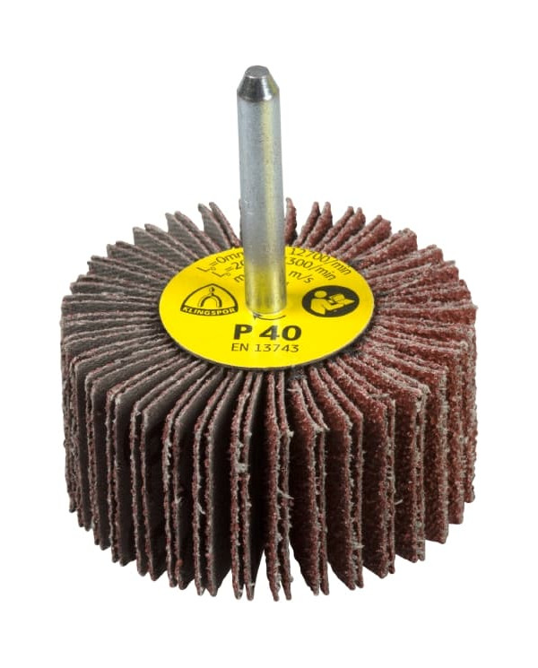 Meule sur tige à lamelles KM 613 Klingspor - Inox, métal, bois
