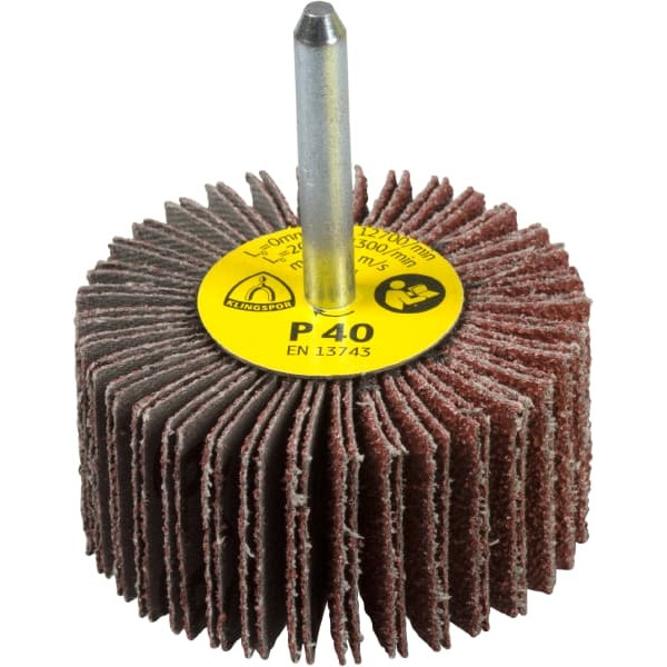 Meule sur tige à lamelles KM 613 Klingspor - Inox, métal, bois