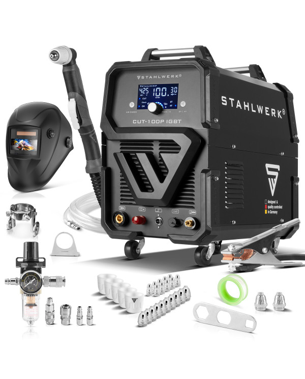 STAHLWERK CUT 100 P Digital Plasma Cutter - Profi-Set 100 A | HD Soudage