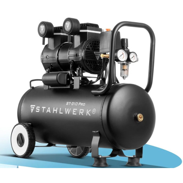 Compresseur STAHLWERK ST-310 Pro | 10 bar | 30 L | Silencieux