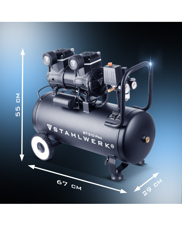 STAHLWERK ST-310 Pro | 10 bar | 30 L | Silent Compressor