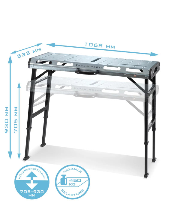 STAHLWERK AWT-930 ST Mobile Welding Table | HD SOUDAGE