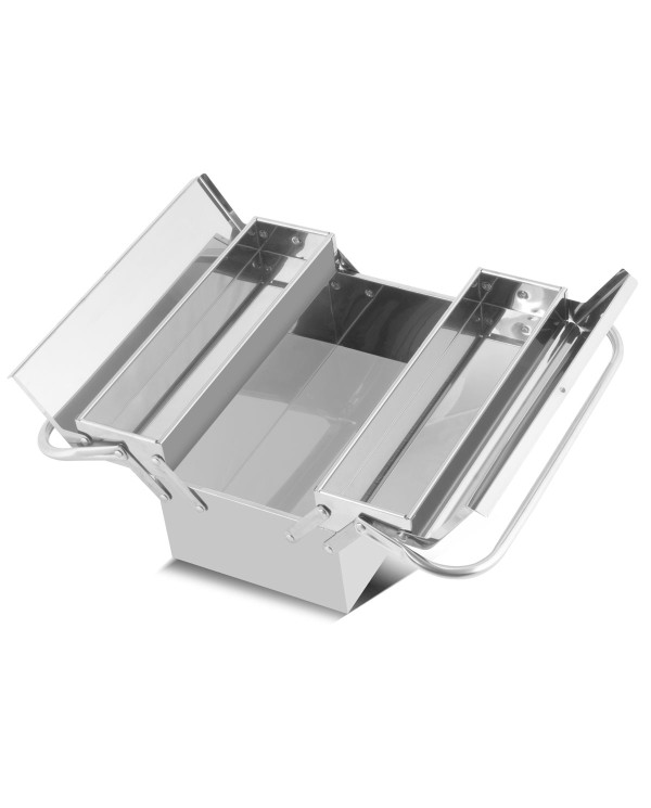 STAHLWERK Stainless Steel Toolbox | 3 Compartments