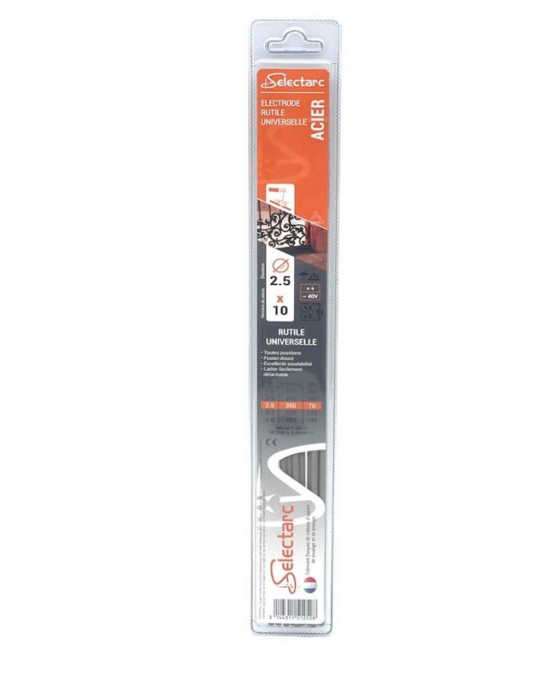 Rutile Electrode Ø2.5 - 10 pcs Blister | All-position steel welding
