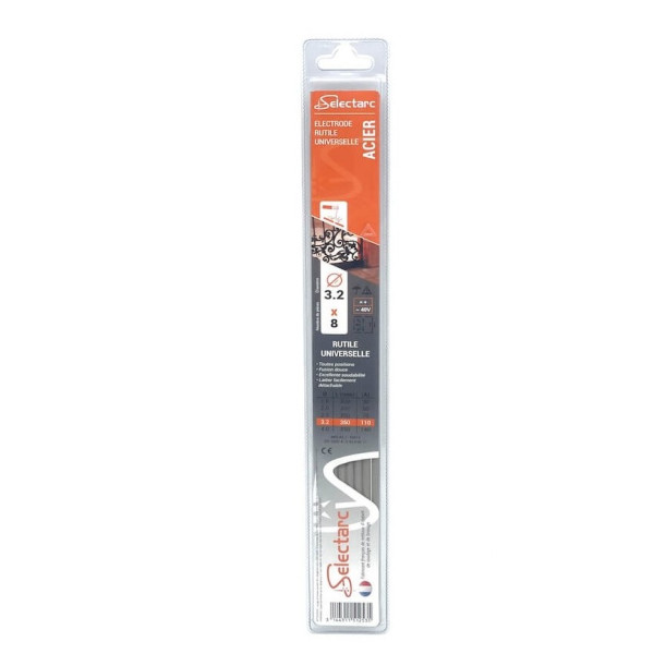 Électrode acier rutile Ø3,2 – Blister 8 baguettes | HD soudage