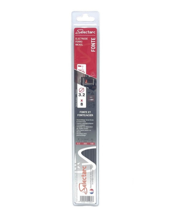 Électrode Fonte Ø2,5 - Blister 10 baguettes | Soudage fonte