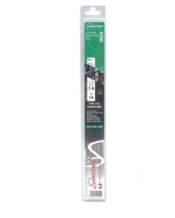 Stainless Electrode 316L Ø1.6mm – Pack of 14 rods