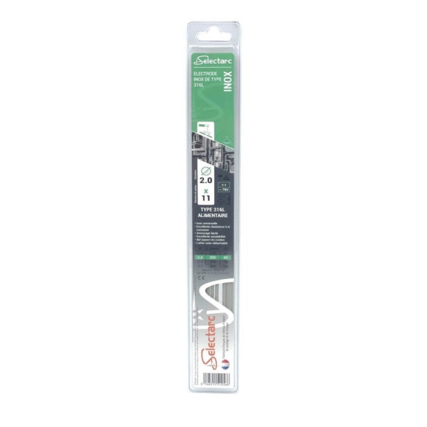 Électrode INOX 316L Ø2,0 - Blister 12 baguettes | Soudage inox