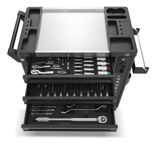 Servante d’atelier équipée STAHLWERK PHOENIX - 262 outils Pro