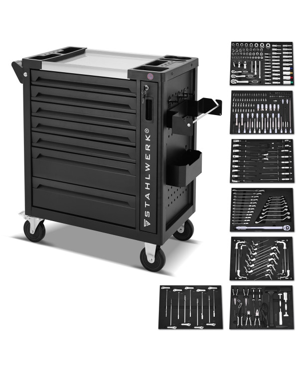 STAHLWERK PHOENIX Equipped Workshop Tool Trolley – 262 Professional Tools