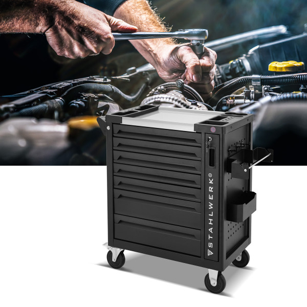 Servante d’atelier équipée STAHLWERK PHOENIX - 262 outils Pro