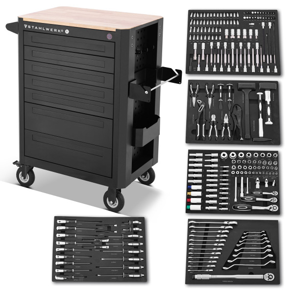 Chariot d'atelier STAHLWERK CROW, 235 outils