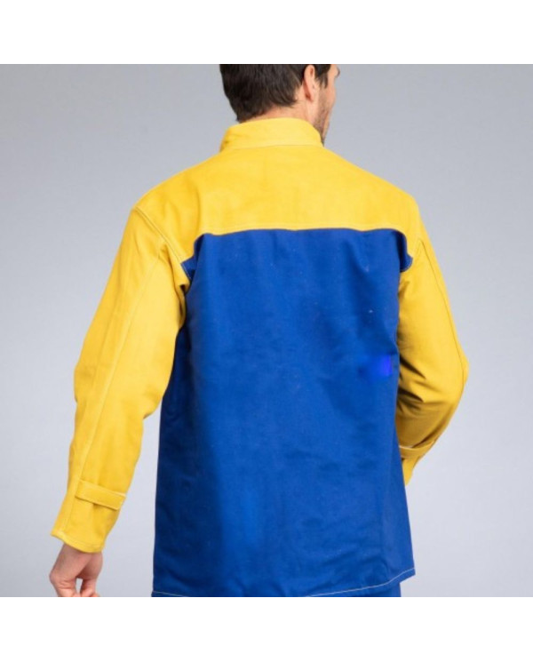 Full-Grain RHT Leather & Treated Cotton Welder’s Jacket | HD SOUDAGE