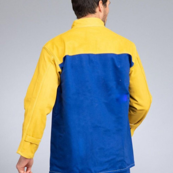 Full-Grain RHT Leather & Treated Cotton Welder’s Jacket | HD SOUDAGE