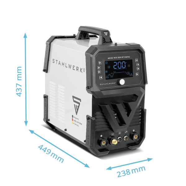 Poste de soudage TIG AC/DC STAHLWERK 200 ST Digital| HD Soudage